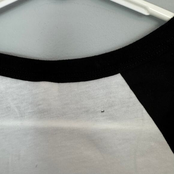 Bella Canvas Airlume Jersey Christmas Trees Top Ringer Tee Women's Size Medium - Picture 4 of 11